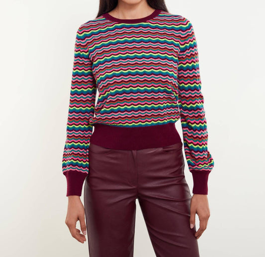 Cassie Wave Stitch Crew Top