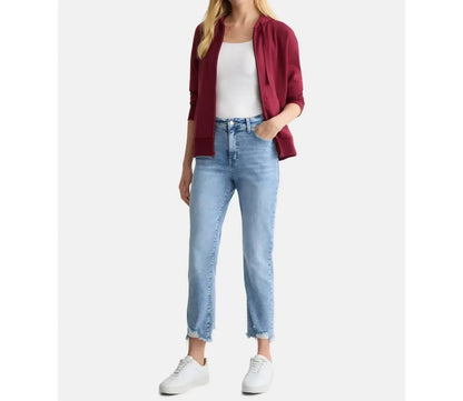 Time and Tru - High Rise Straight Leg Destructed Hem Jeans - Rack Hunt