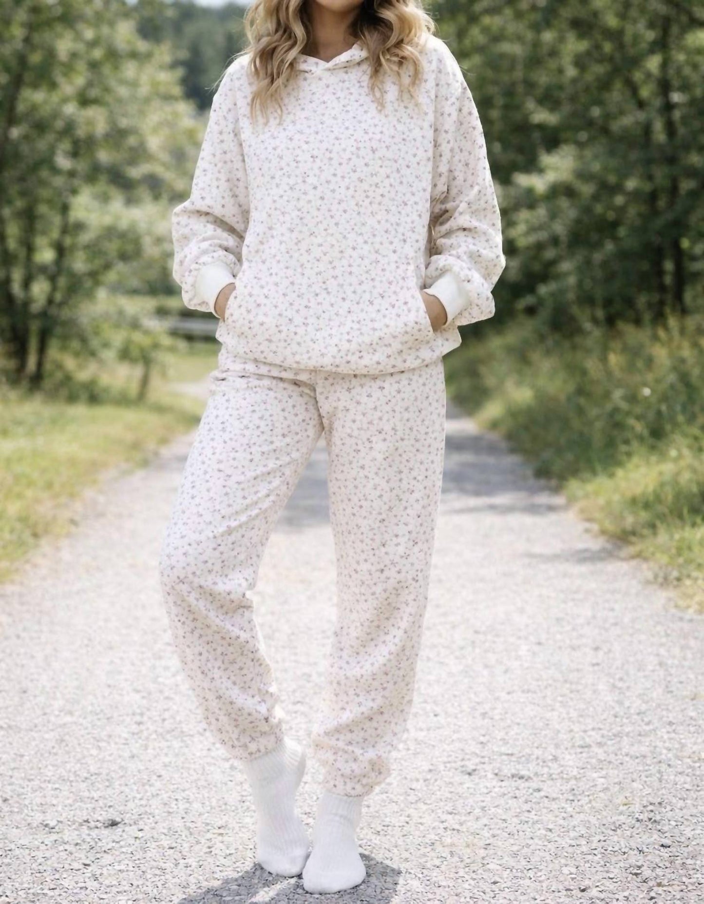 Life is Sweet Floral Hooded Jogger Set