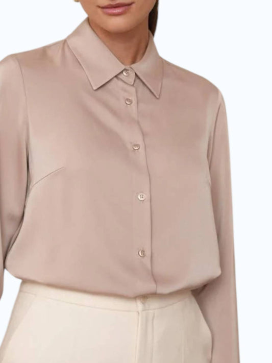 Classic Collared Satin Shirt