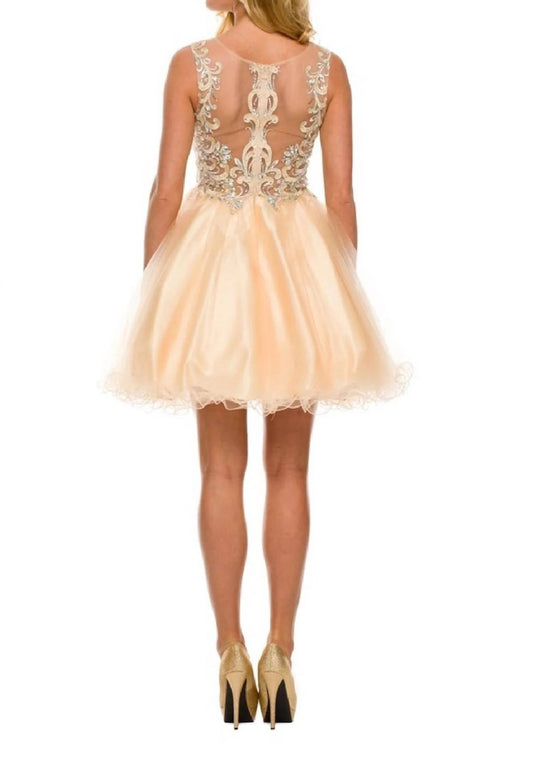A Line With Tulle Skirt Prom Dress