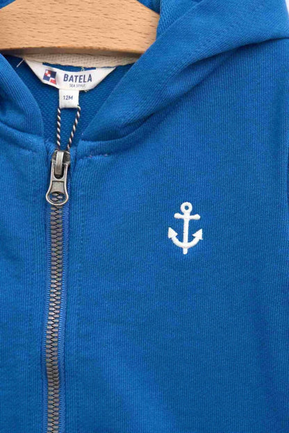 Baby's Nautical Cotton Zip Hoodie