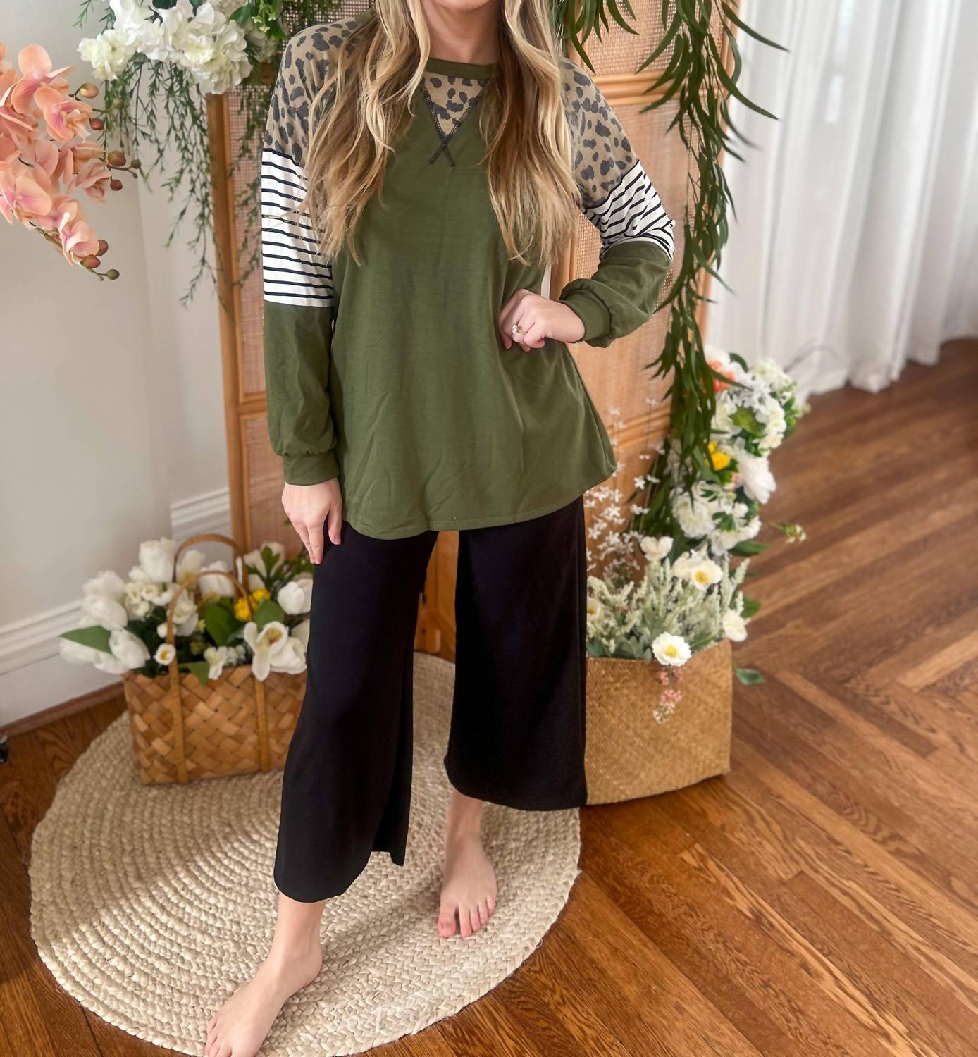 Leopard Accents Top
