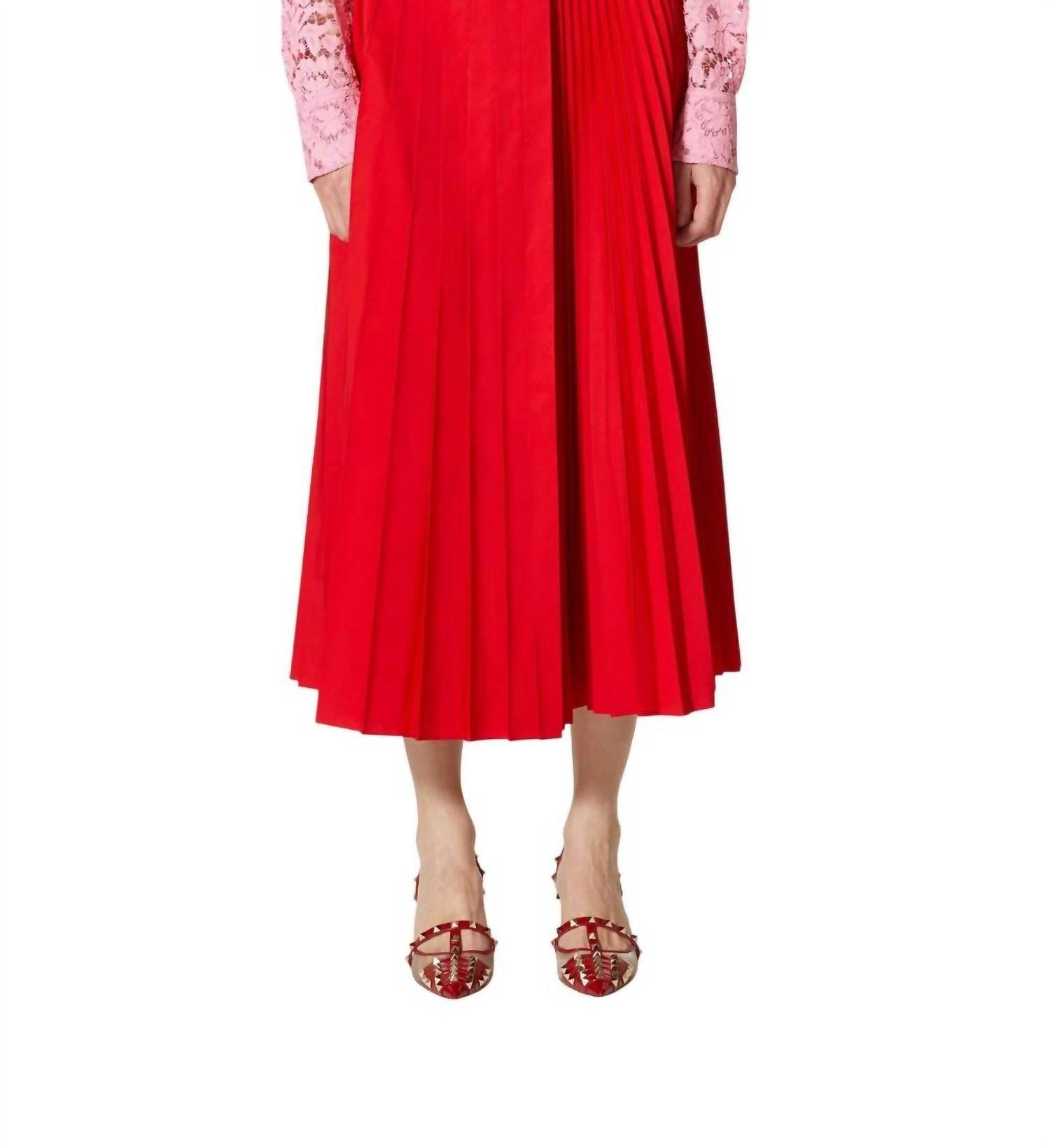 Valentino - Micro Faille Pleated Skirt - Rack Hunt