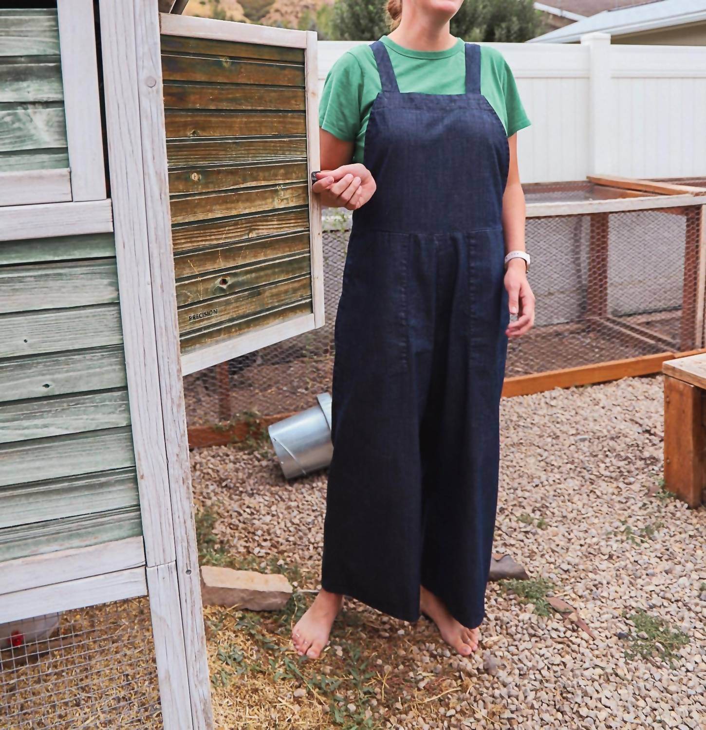 TEAK - Lola Wide Leg Overalls Japanese Denim - Rack Hunt -