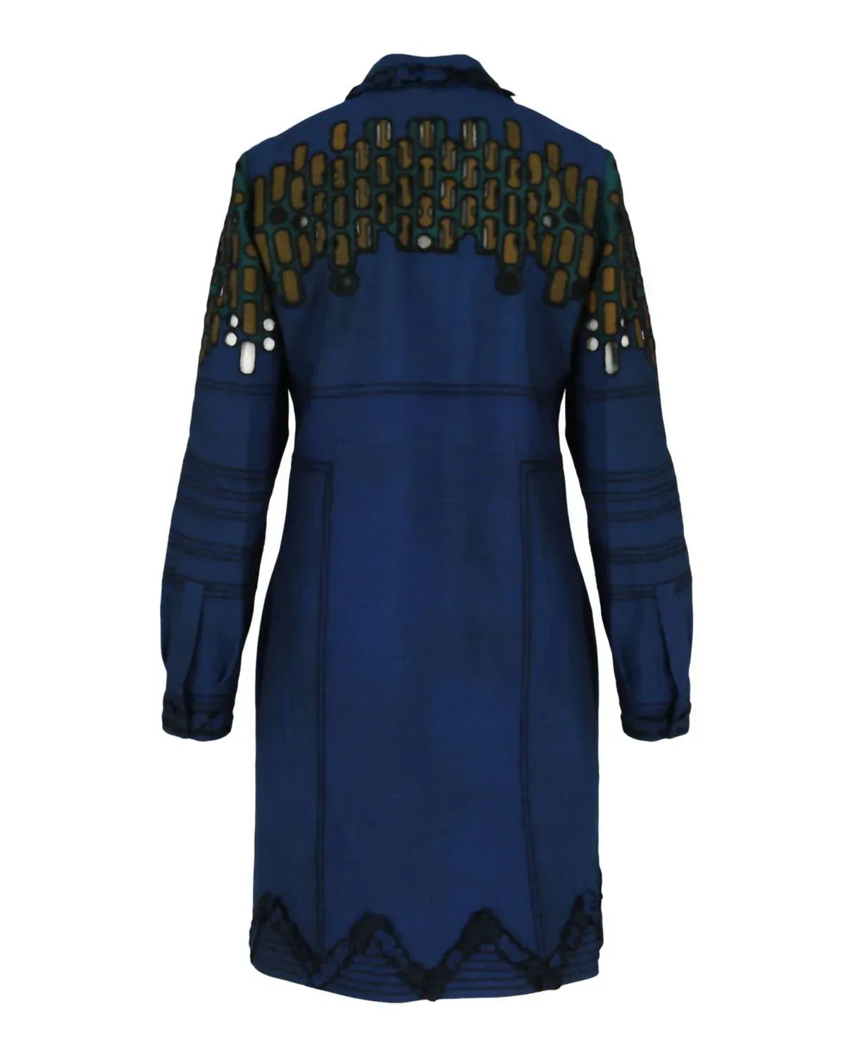 Bottega Veneta - Women's Collared Pattern Dress - Rack Hunt