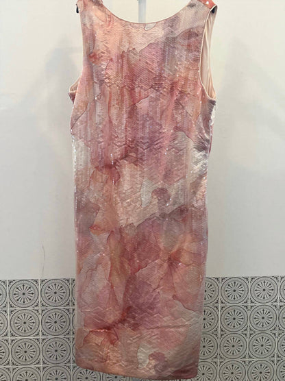 Printed Sequin Sleeveless Sheath Dress