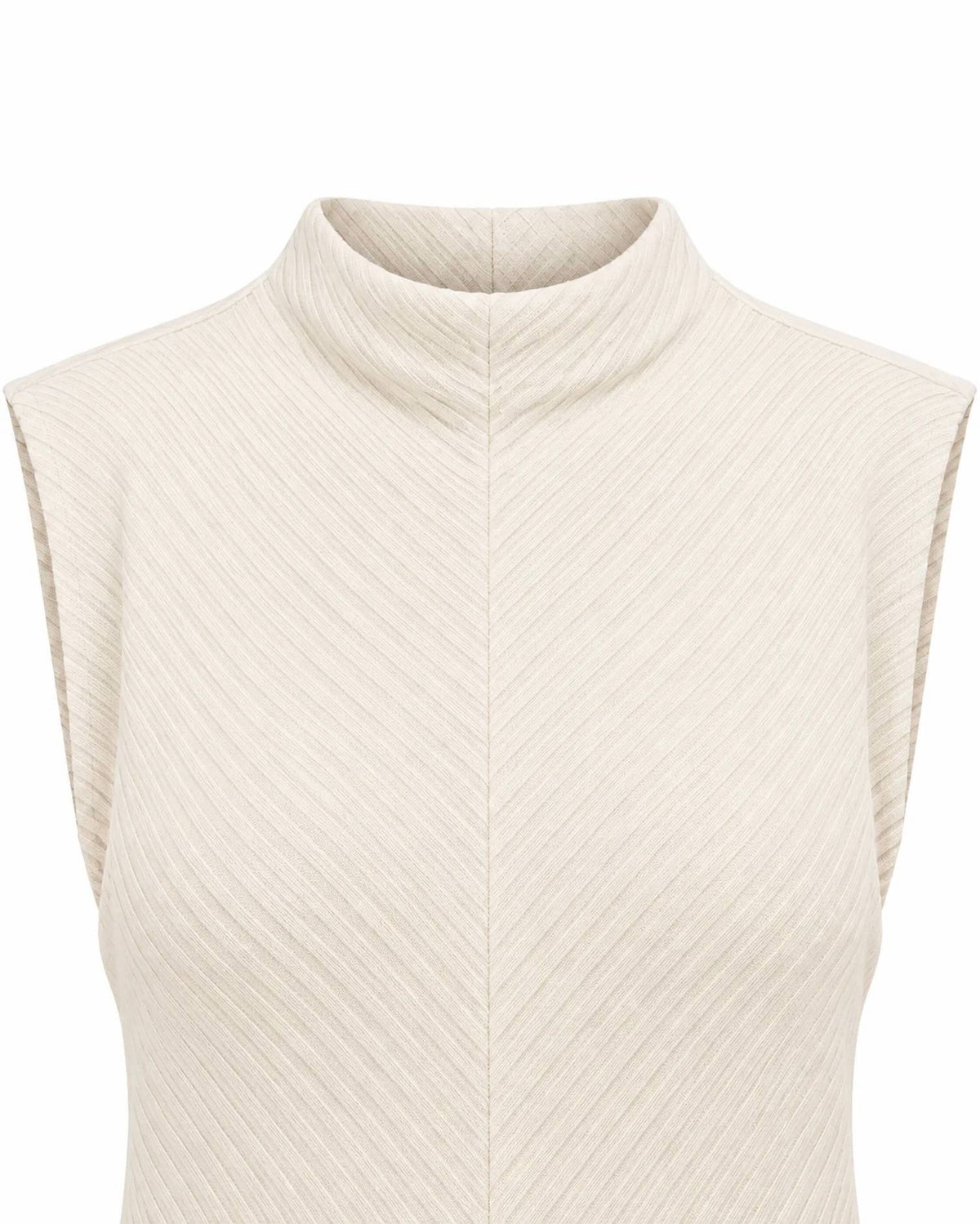 Funnel Neck Side Ruched Top