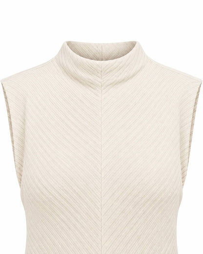 Funnel Neck Side Ruched Top