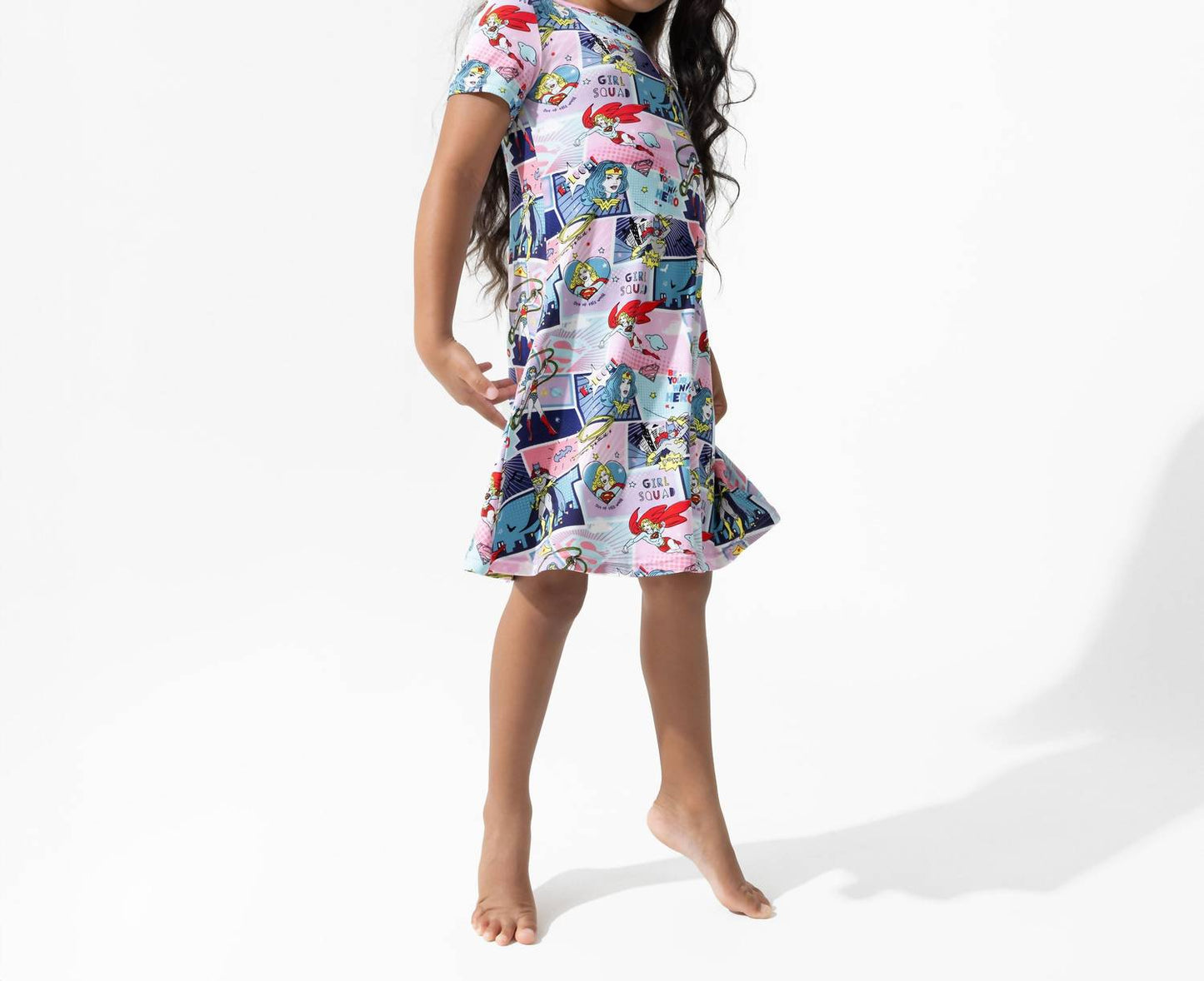 Justice League Heroines Bamboo Short Sleeve Dress