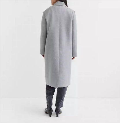 Heathered Patch Pocket Winter Coat