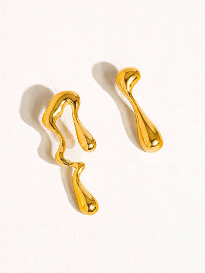 Women's Roma Non-tarnish Mismatch Melted Earring