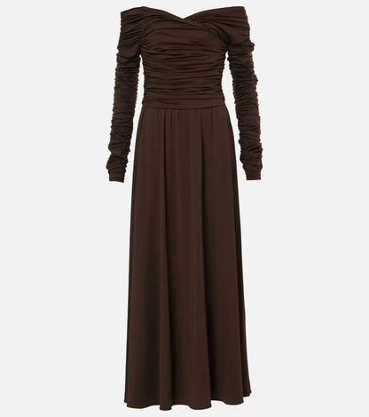 ALTUZARRA - Charlotte Off-shoulder Jersey Maxi Dress - Rack Hunt