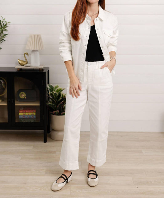 Ruched Sleeve Denim Jacket