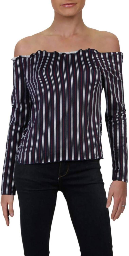 Striped Off Shoulder Top
