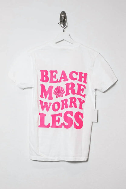 My Tribe - Women's Beach More Worry Less Oversized Graphic Tee - Rack Hunt