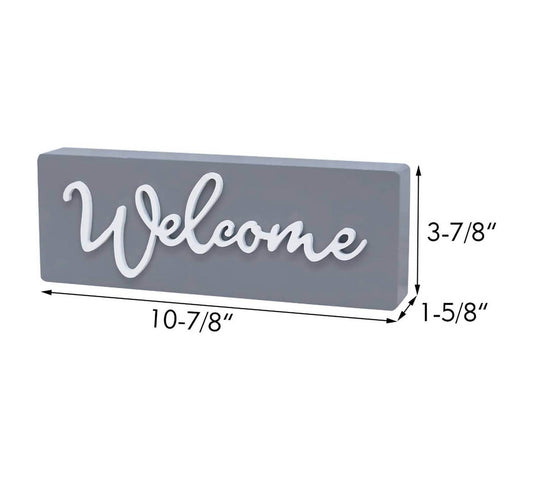Paris Loft - Small 3D Welcome Word Wood Block Sign - Rack Hunt -