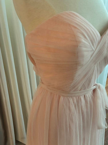 Women's Strapless Tulle Maxi Dress