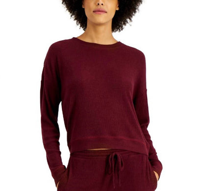Ribbed Solid Pajama Top