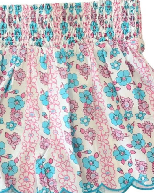 Kid's Shirred Scallop Shorts