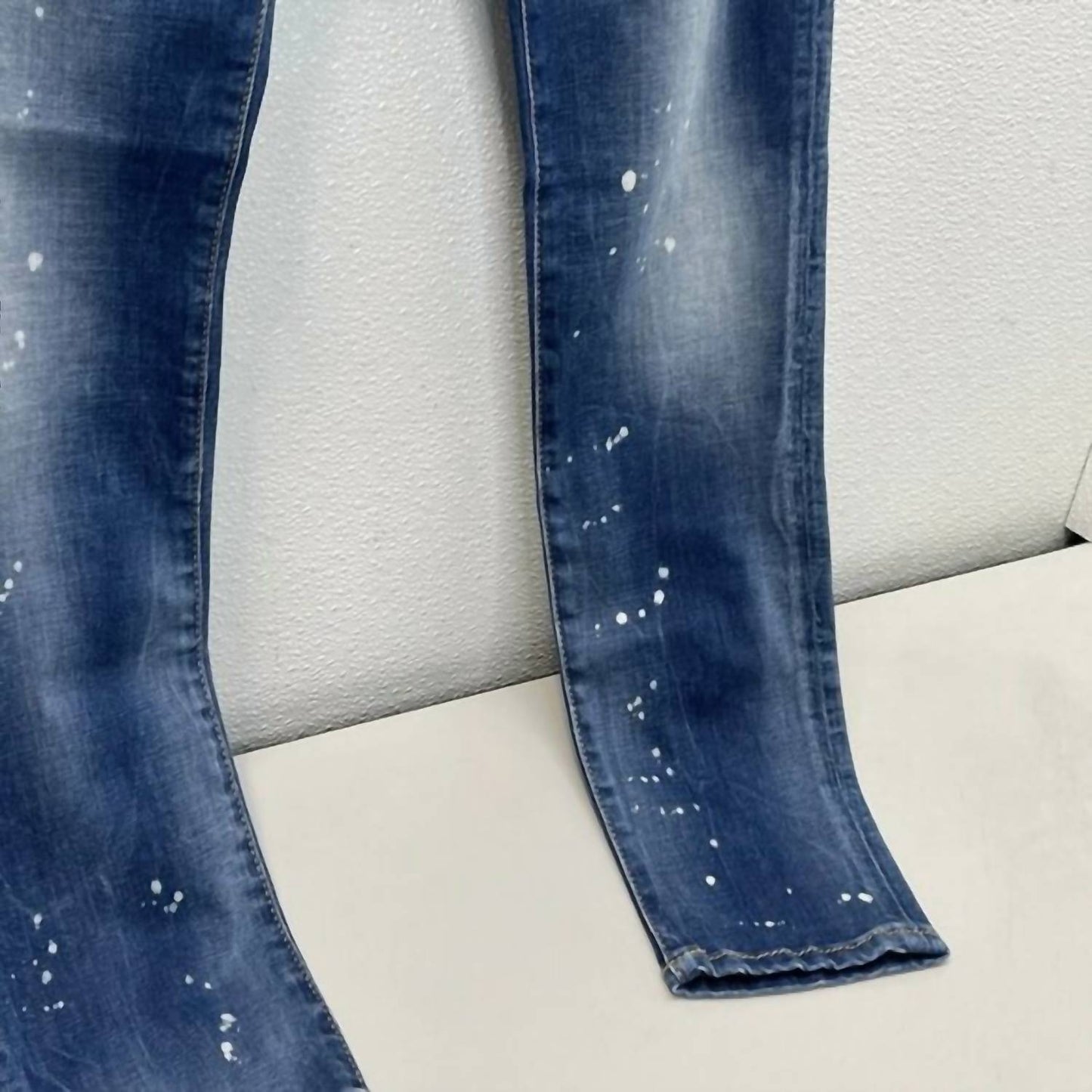 Juniors Skater Paint Splatter Jeans