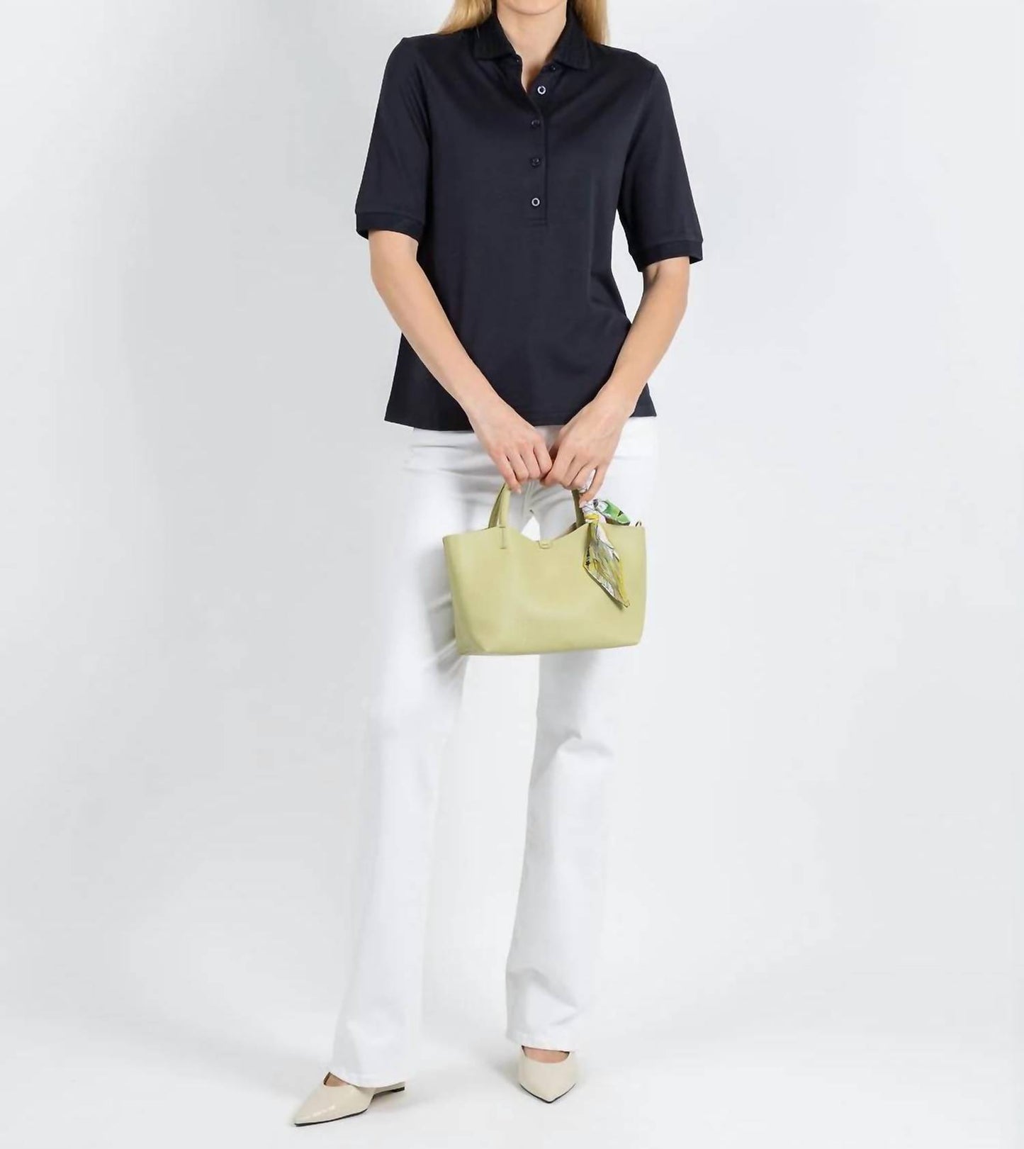 Crochet Collar Drape Polo