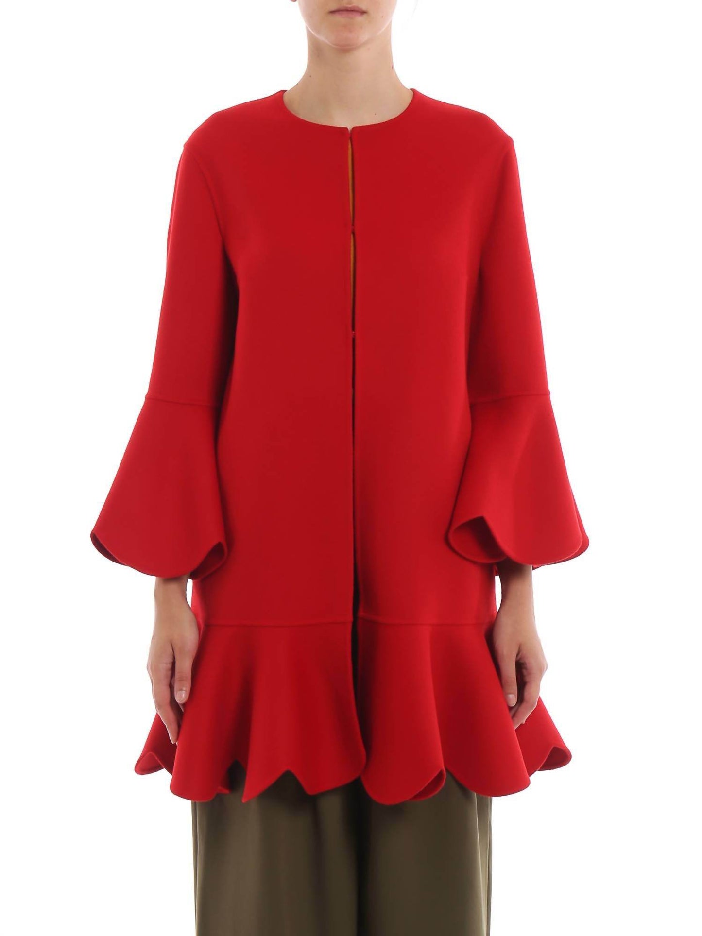 Valentino - Compact Wool And Cashmere Scalloped Coat - Rack Hunt