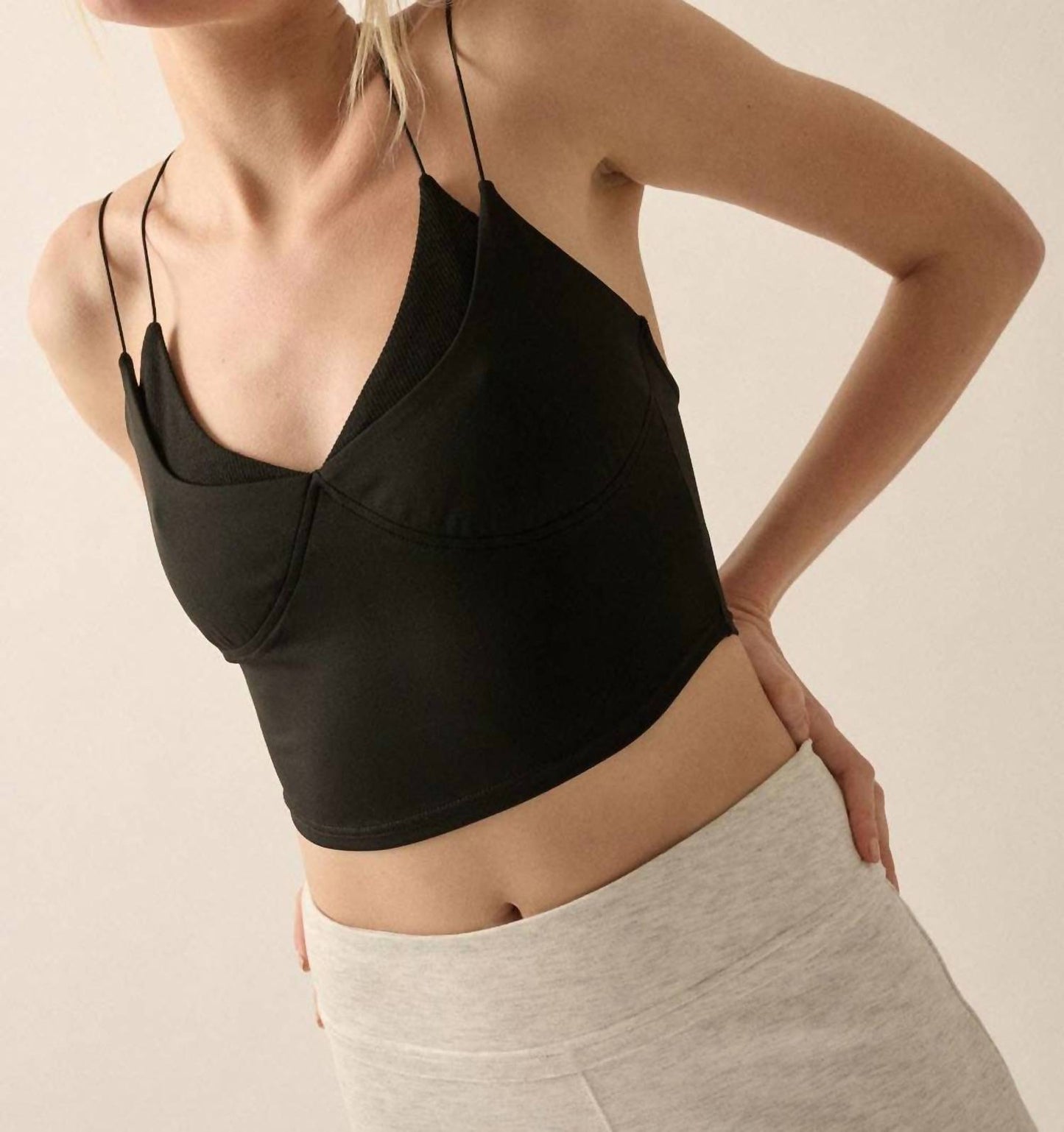 Elevate Layered Rib-Knit Cami Top