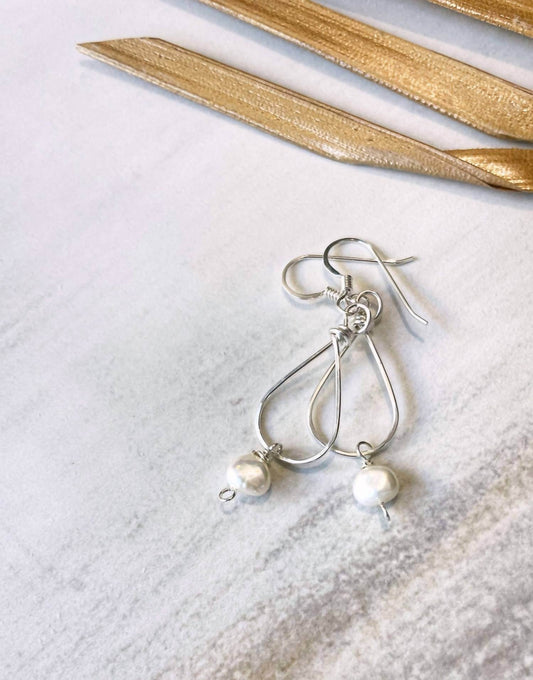 Quinn Sharp Jewelry - Small Teardrop Freshwater Pearl Earrings - Rack Hunt -