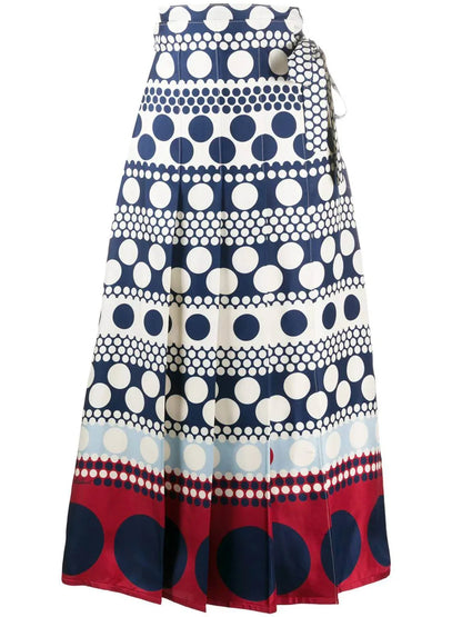 Valentino - Stripe And Dot Skirt - Rack Hunt
