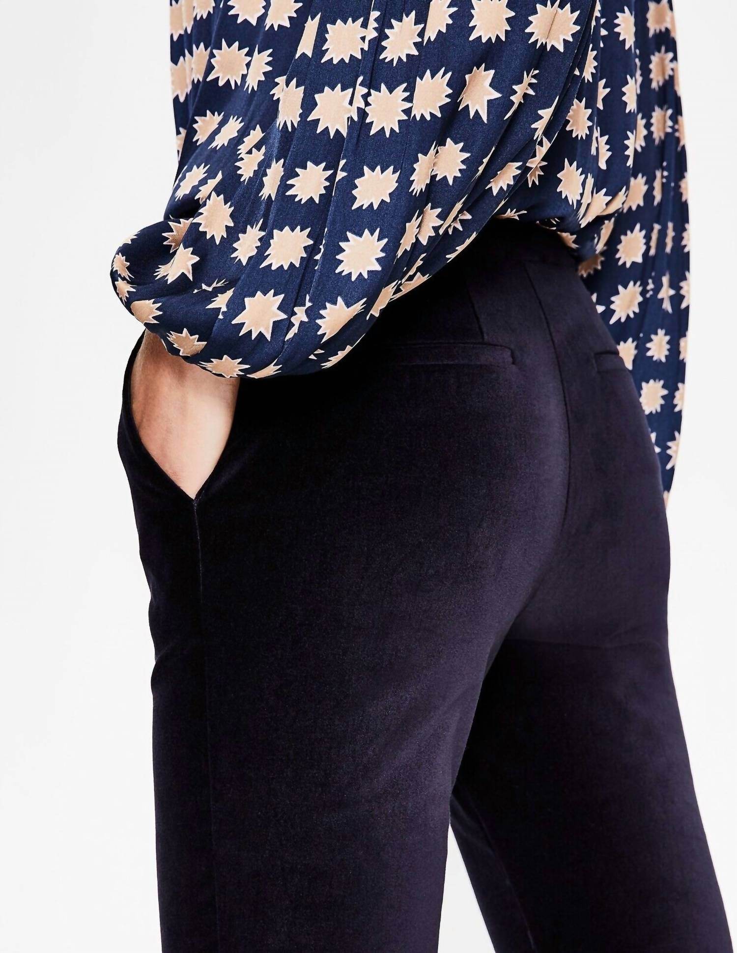 Boden - Velvet Straight Leg Ankle Pants - Rack Hunt -