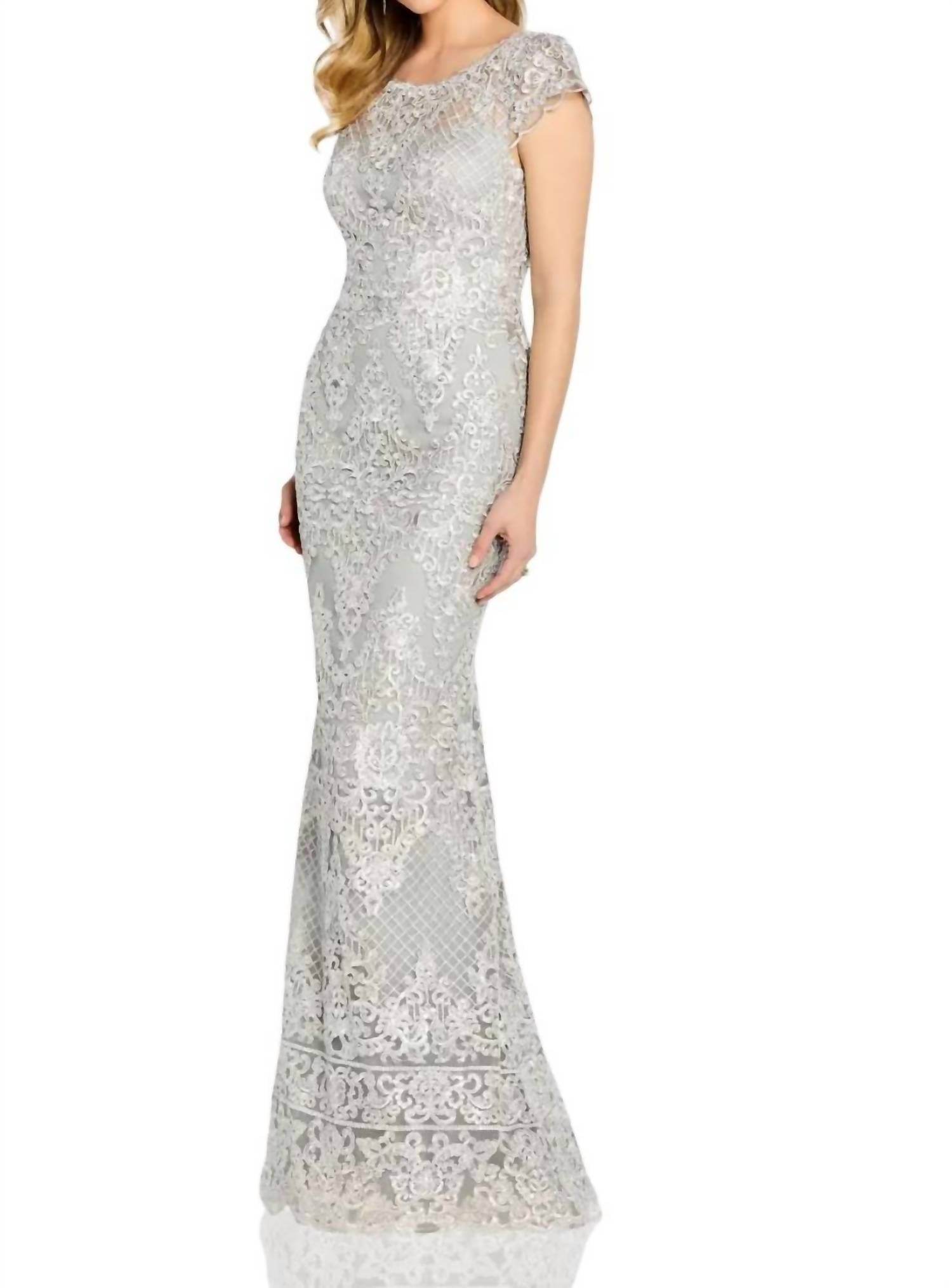 Mon Cheri - Allover Lace Trumpet Gown - Rack Hunt -