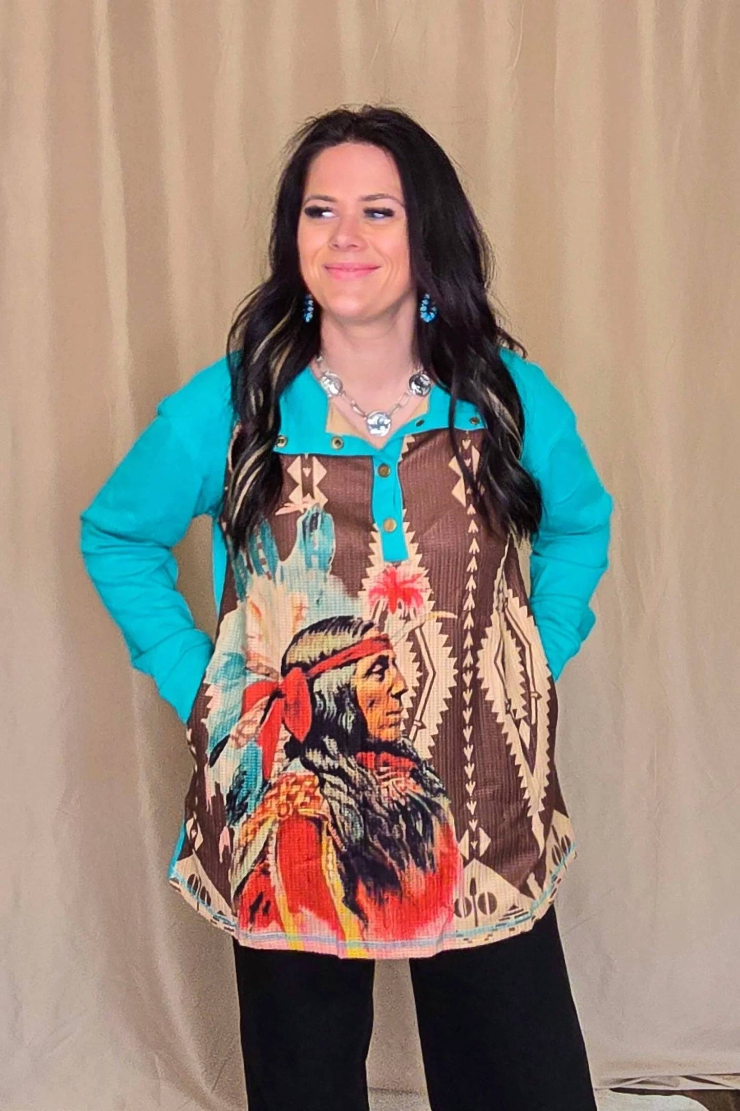 Red Cliffs Pullover Top