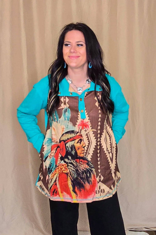 Red Cliffs Pullover Top