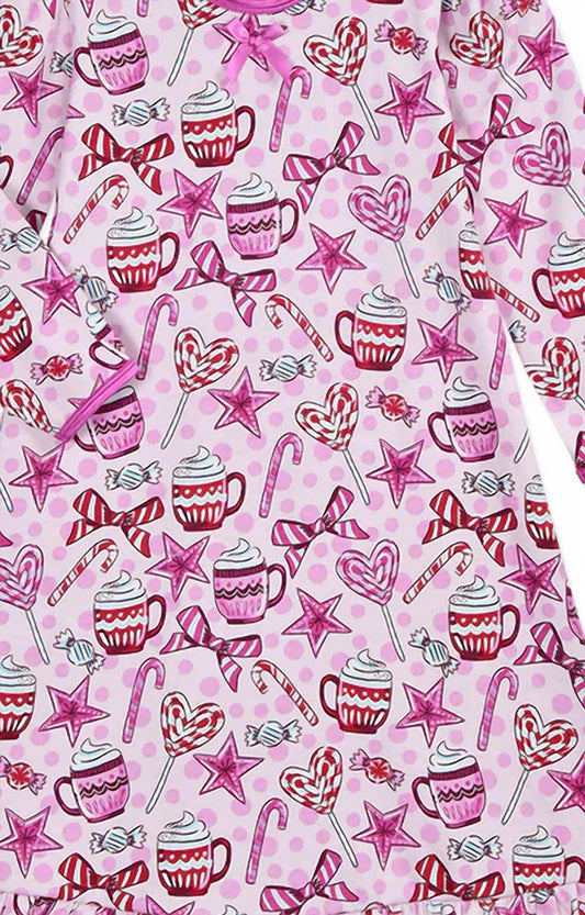 Sara's Prints - Girl's Whirl And Twirl Night Gown - Rack Hunt -