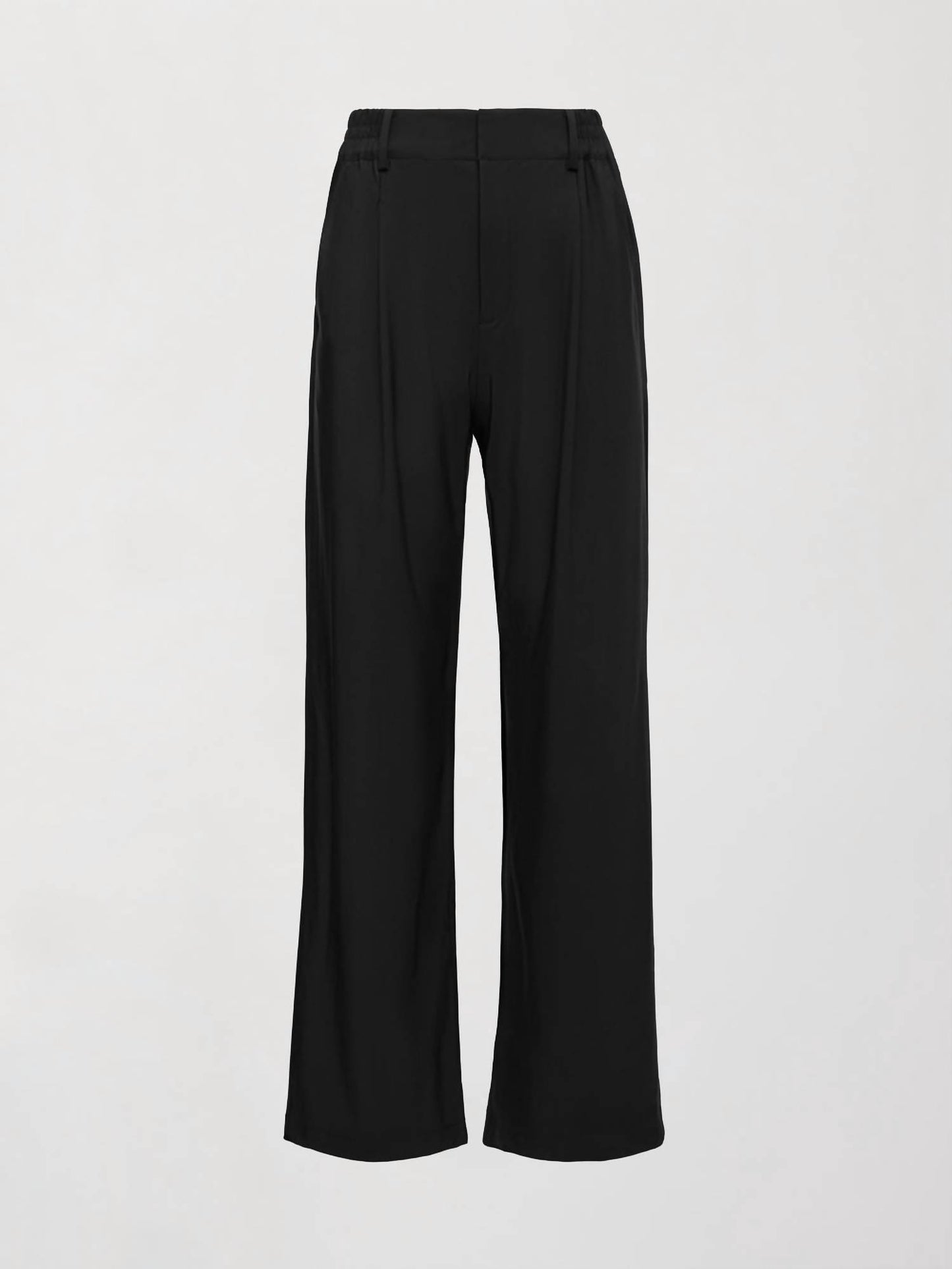 Stretch Woven Tailored Fit Wide Leg Pants