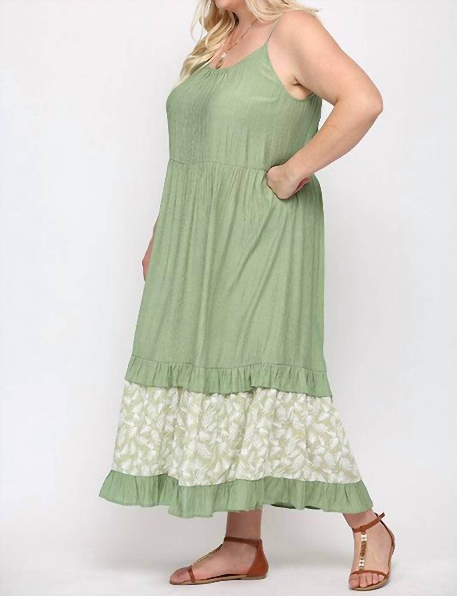 Bluheaven - Maxi Dress W/ Leaf Print - Rack Hunt -