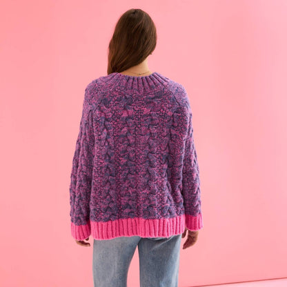 Jennie Cable Marled High Neck Balloon Sleeve Sweater