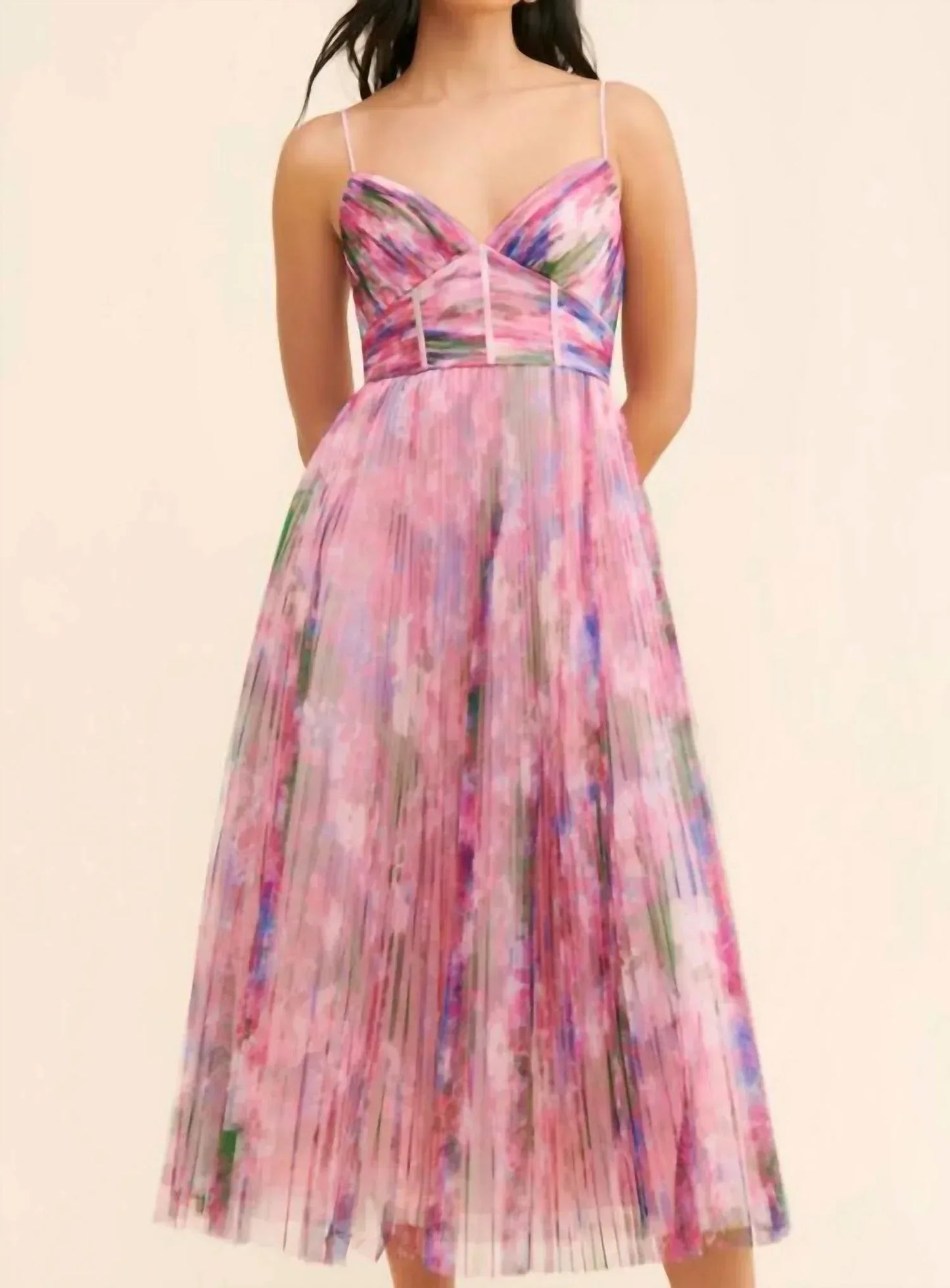 ML Monique Lhuillier - Women's Madison Tylle Midi Dress - Rack Hunt