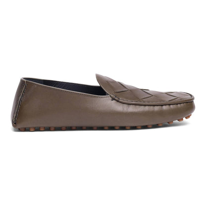 Men's Douglas Maxi Intrecciato Leather Driver Loafers