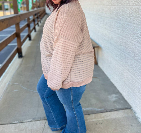 Mira Textured Long Sleeve Top