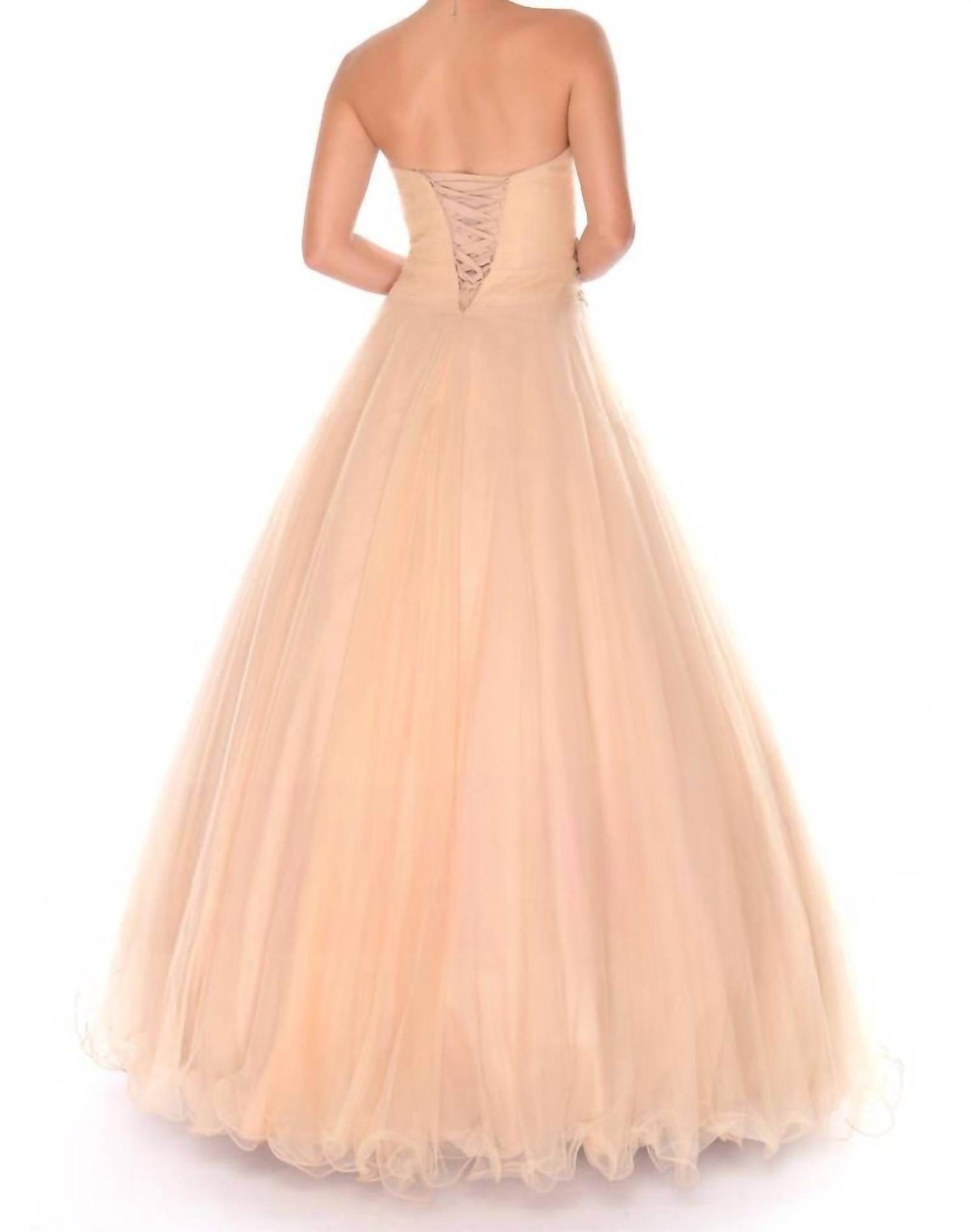 Precious Formals - Sweetheart Strapless Beaded Ballgown - Rack Hunt