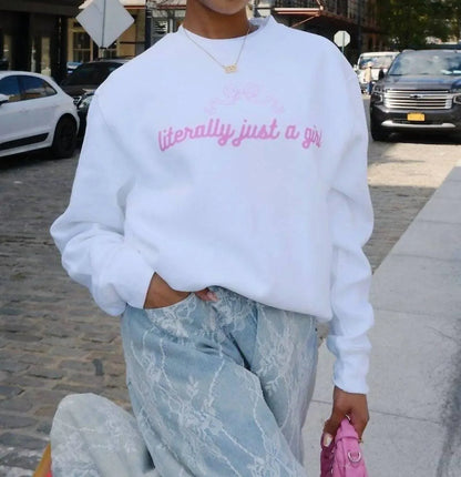 Mure + Grand - Literally Just A Girl Bow Sweatshirt - Rack Hunt