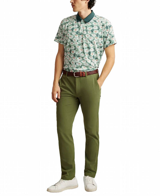 Men's Floral-print Performance Golf Polo Shirt