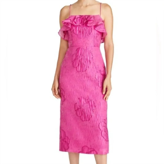 ML Monique Lhuillier - Women's Cynthia Jacquard Midi Dress - Rack Hunt