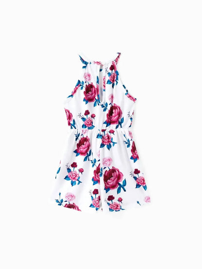 PatPat - Girl's Floral Halterneck Romper - Rack Hunt