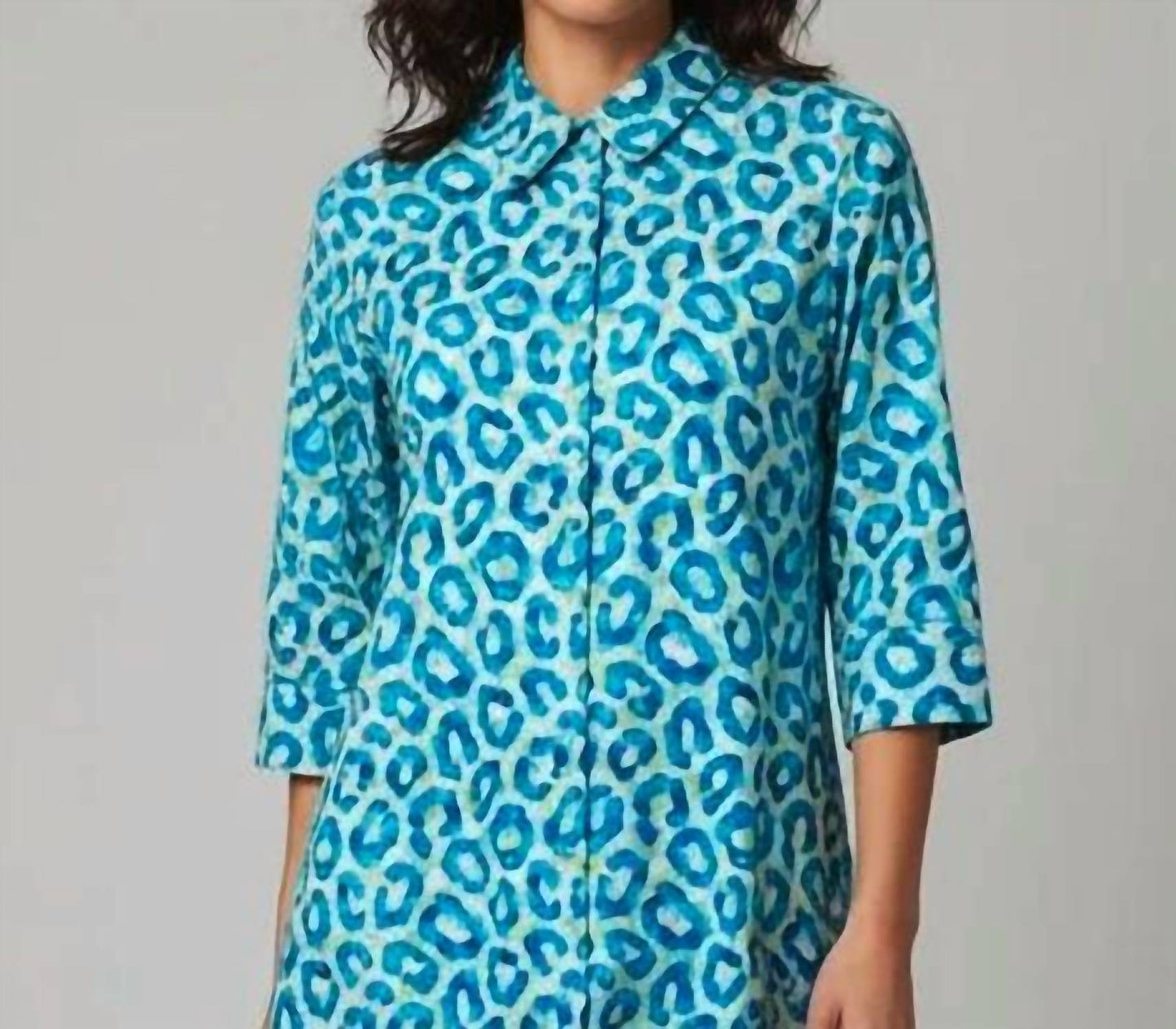 Three Quarter Sleeve Midi Dress