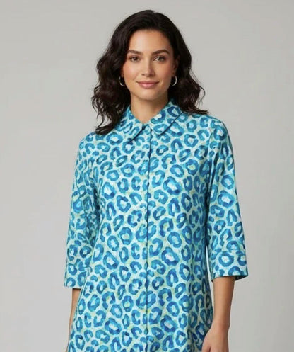 Three Quarter Sleeve Midi Dress