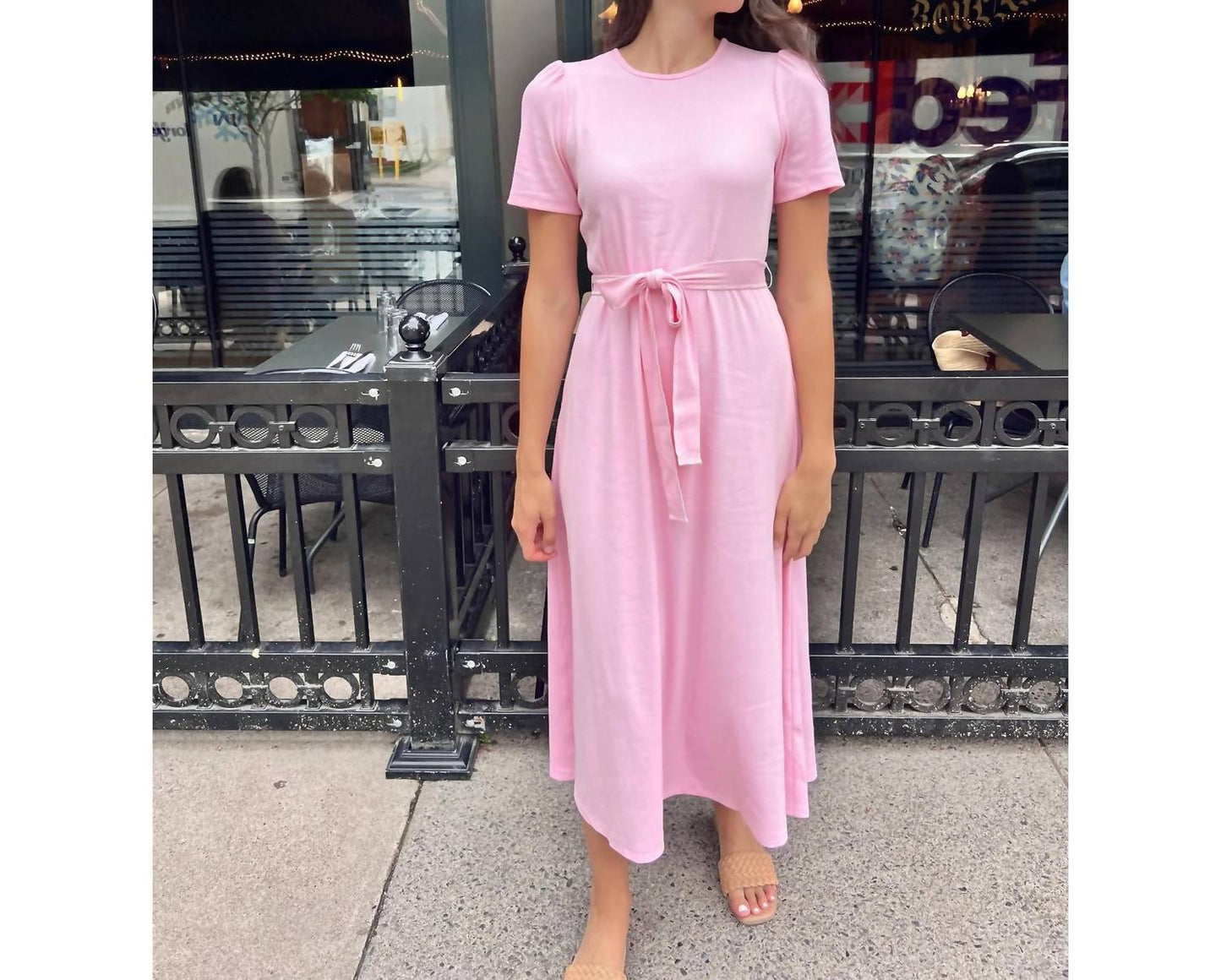 Puff Sleeve T-shirt Dress