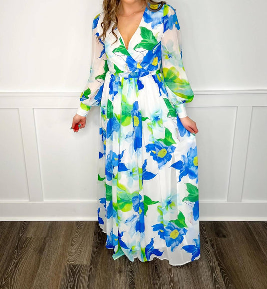 Feel The Wind Lightweight Long Sleeve Maxi Dress